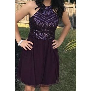 Purple homecoming dress